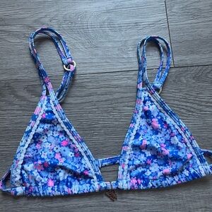 Kulani Kinis Purple Pearls Twin Strap Bralette Bikini Top- Size S- NWOT